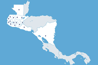 Mapa de inicio de operaciones en El Salvador